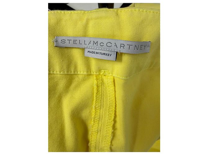 Stella Mc Cartney Pantalones cargo de algodón amarillos Stella McCartney - vista 4