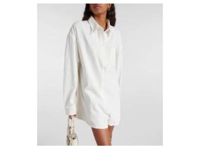 Autre Marque Tuta oversized in cotone bianco The Frankie Shop - vista 6