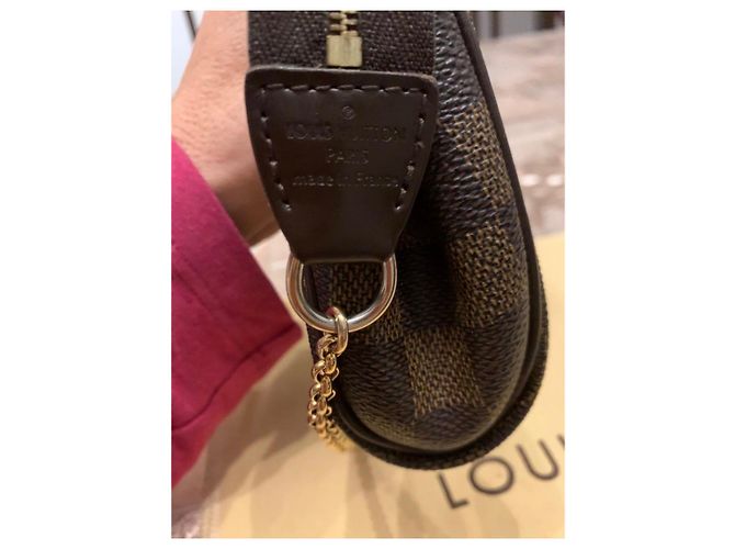 Eva Louis Vuitton Damier Ebene Clutch Braun - Ansicht 9