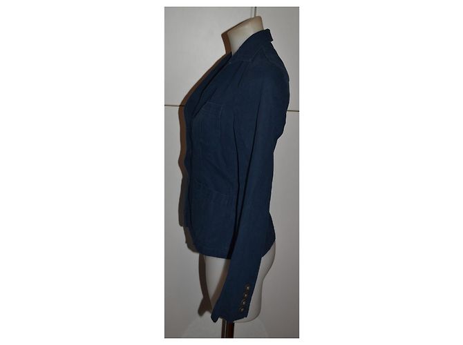 Blazer Ralph Lauren in cotone blu navy - vista 3