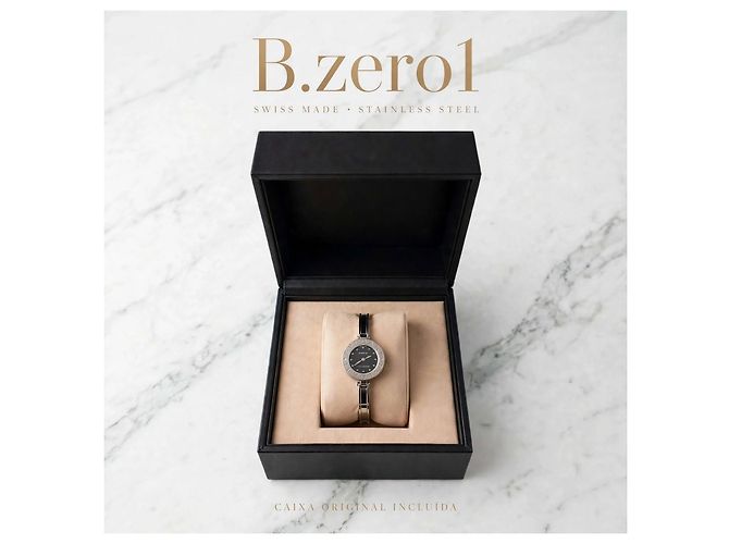 Bulgari Bvlgari B.zero1 Uhr aus Edelstahl Schwarz Silber - Ansicht 3