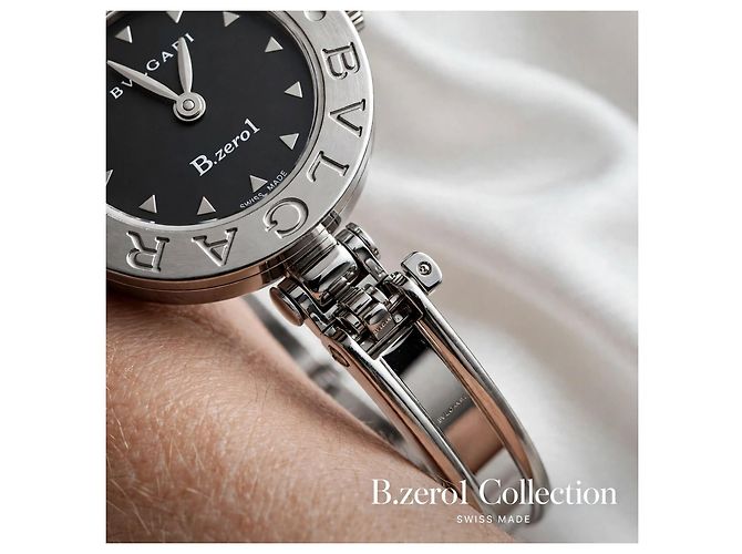 Bulgari Bvlgari B.zero1 Uhr aus Edelstahl Schwarz Silber - Ansicht 8