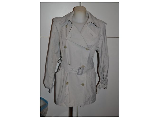 Trench Max Mara in cotone grigio da donna - vista 2