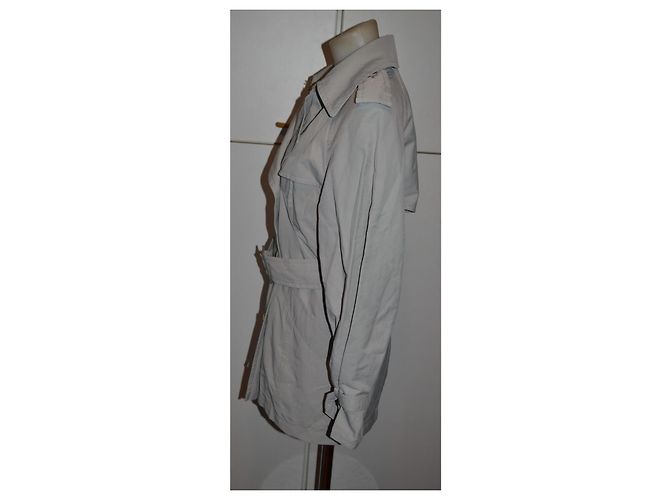 Trench Max Mara in cotone grigio da donna - vista 3