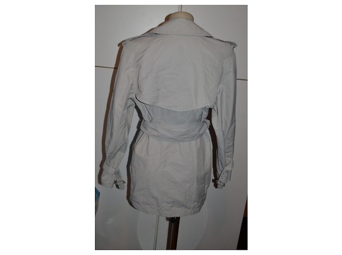 Trench Max Mara in cotone grigio da donna - vista 4