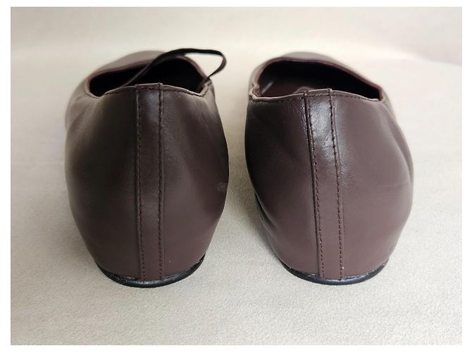 The Row Ballerine Mary Jane in pelle marrone - vista 10