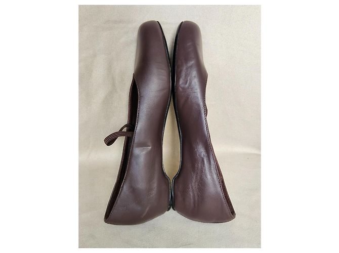 The Row Ballerine Mary Jane in pelle marrone - vista 7