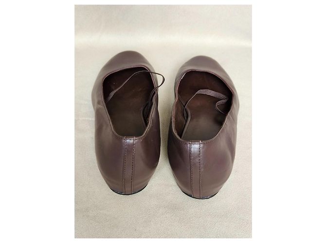 The Row Ballerine Mary Jane in pelle marrone - vista 8