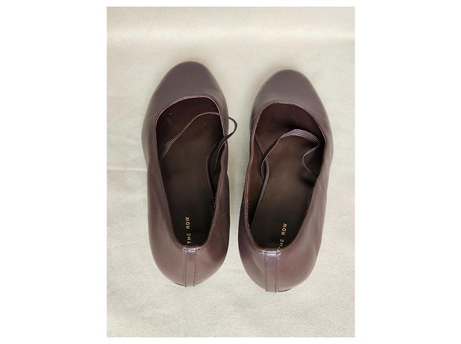 The Row Ballerine Mary Jane in pelle marrone - vista 9
