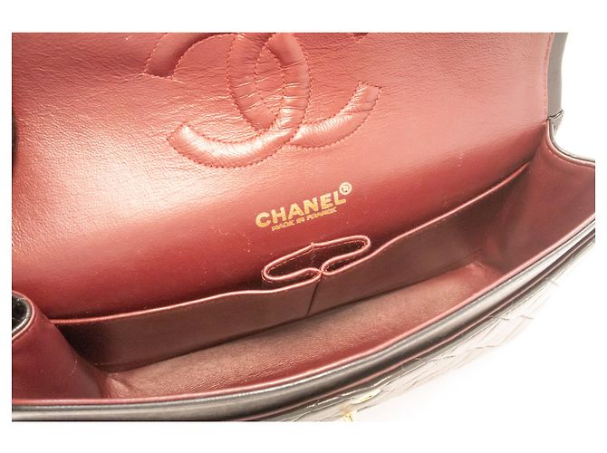 Borsa a tracolla con catena CHANEL Classic Double Flap 10" in pelle di agnello nera Nero - vista 10