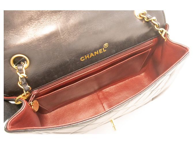 Borsa a tracolla CHANEL Diana Flap con catena in pelle d'agnello matelassé nera Nero - vista 10