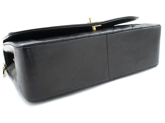Borsa a tracolla CHANEL Diana Flap con catena in pelle d'agnello matelassé nera Nero - vista 4