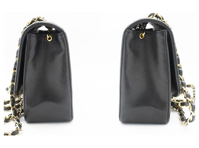 Borsa a tracolla CHANEL Diana Flap con catena in pelle d'agnello matelassé nera Nero - vista 5