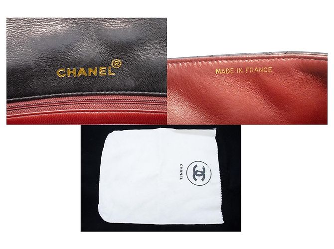 Borsa a tracolla CHANEL Diana Flap con catena in pelle d'agnello matelassé nera Nero - vista 8