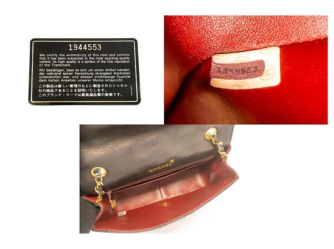 Borsa a tracolla CHANEL Diana Flap con catena in pelle d'agnello matelassé nera Nero - vista 9