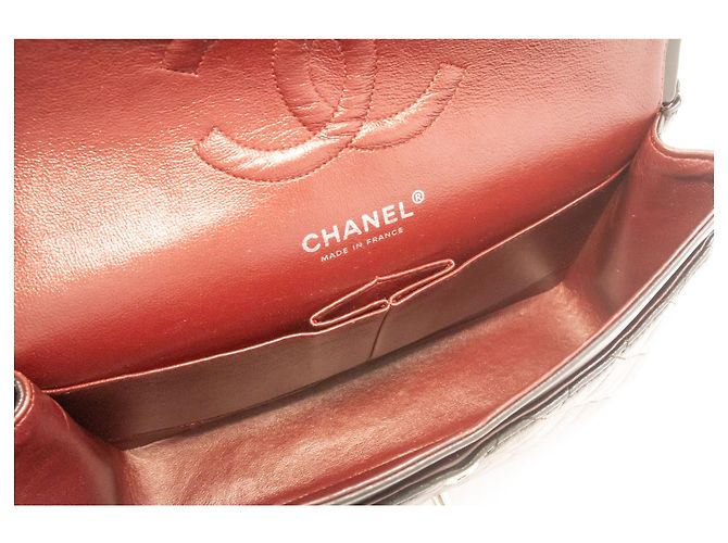 Borsa a tracolla con catena CHANEL Classic Double Flap 10" in pelle di agnello nera Nero - vista 10