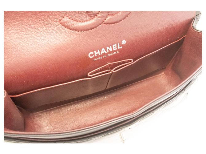 Borsa a tracolla con catena CHANEL Classic Double Flap 10" in pelle di agnello nera Nero - vista 10
