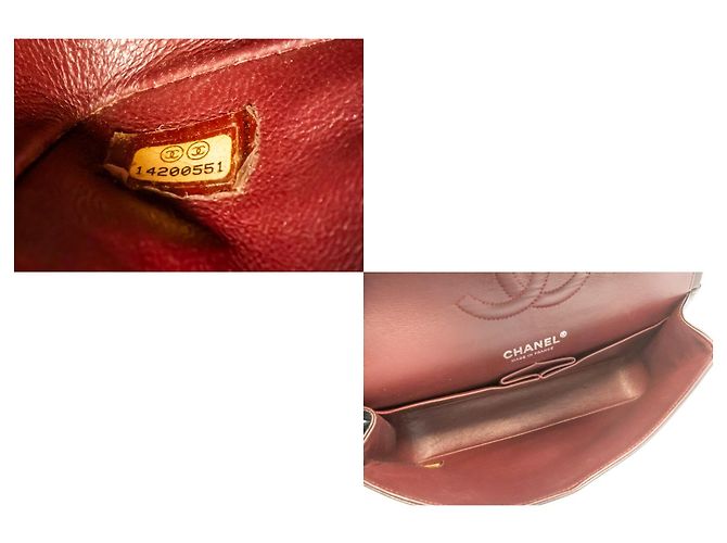 Borsa a tracolla con catena CHANEL Classic Double Flap 10" in pelle di agnello nera Nero - vista 9