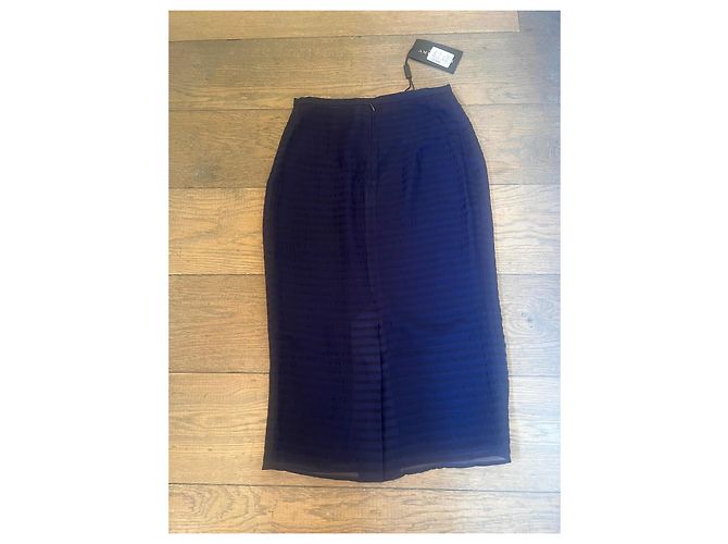 Falda lápiz Burberry Prorsum azul marino Negro Azul oscuro - vista 2