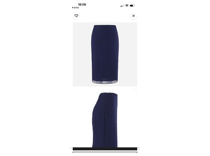 Falda lápiz Burberry Prorsum azul marino Negro Azul oscuro - vista 7