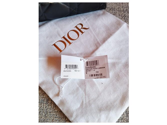 Borsa Christian Dior Miss Caro in pelle d'agnello nera Nero - vista 14