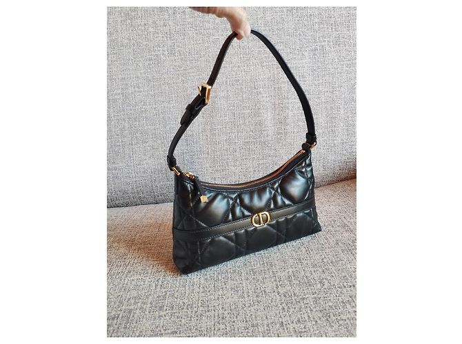 Borsa Christian Dior Miss Caro in pelle d'agnello nera Nero - vista 2