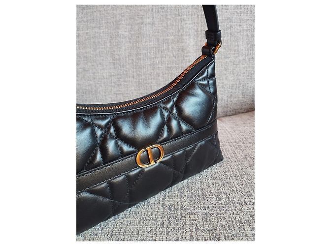 Borsa Christian Dior Miss Caro in pelle d'agnello nera Nero - vista 6