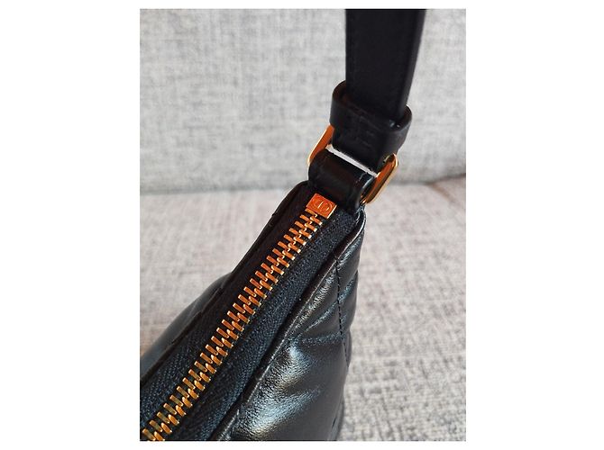 Borsa Christian Dior Miss Caro in pelle d'agnello nera Nero - vista 8