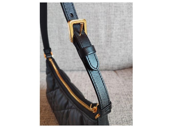 Borsa Christian Dior Miss Caro in pelle d'agnello nera Nero - vista 9