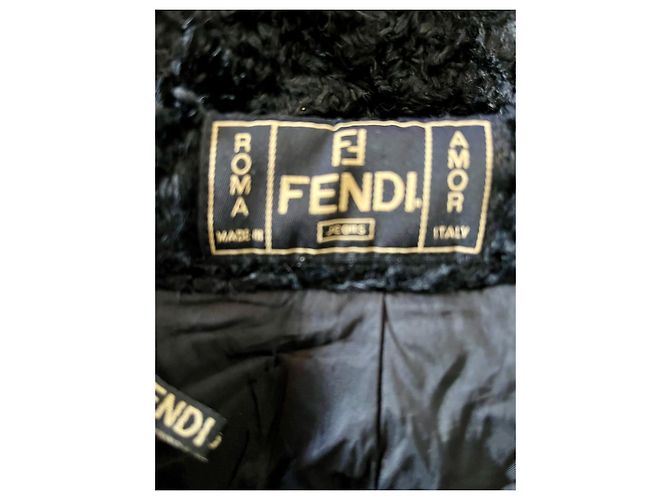 Falda lápiz Fendi texturizada en negro - vista 6