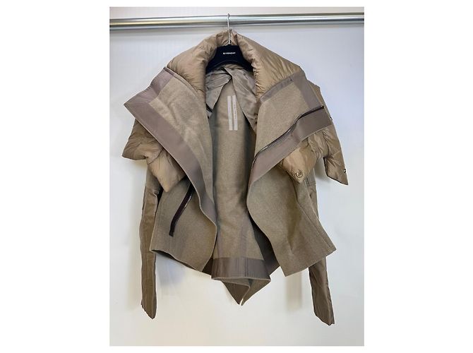 Veste Rick Owens Performa F/W 20 en mélange de laine Marron Beige - vue 2