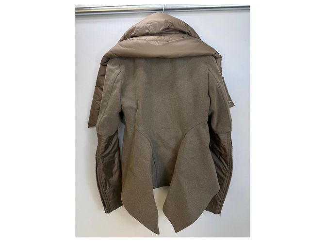 Veste Rick Owens Performa F/W 20 en mélange de laine Marron Beige - vue 5