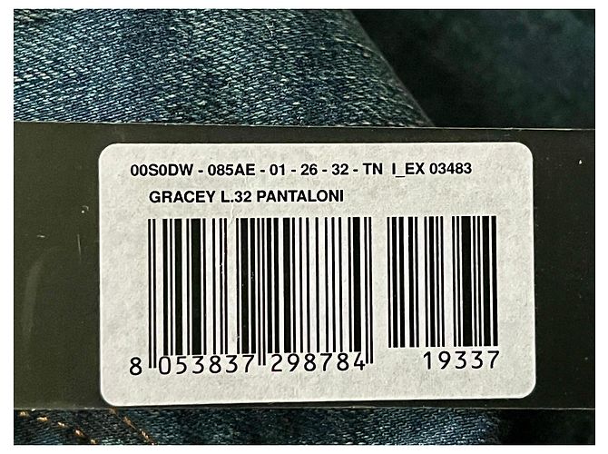 Vaqueros Diesel Gracey Super Slim-Skinny Cintura Baja Azul - vista 5