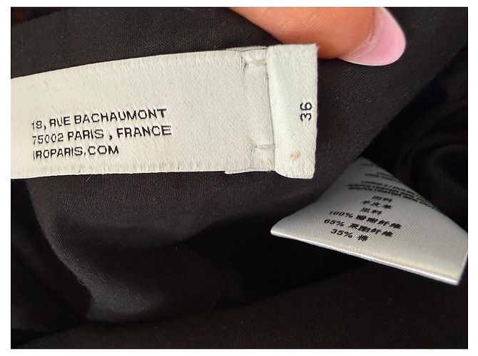 Pantalones plisados con cinturón de cuero negro IRO - vista 3