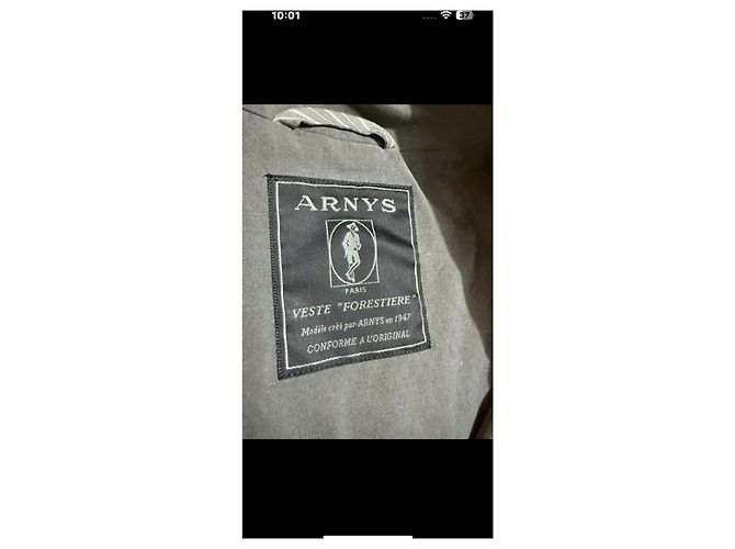 Chaqueta Arnys Forestière de algodón gris - vista 6