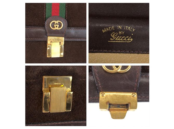 Gucci Vintage Sherry Line Schultertasche Braun - Ansicht 4