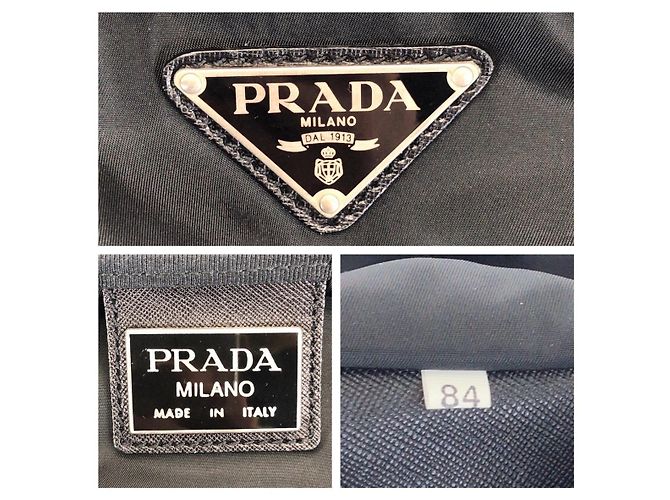 Borsa Boston Prada Tessuto Saffiano Nero - vista 4