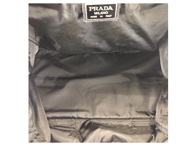 Borsa Boston Prada Tessuto Saffiano Nero - vista 9