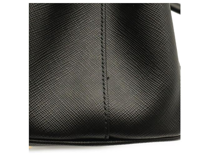 Borsa a tracolla Prada Galleria Triangle Nero - vista 4