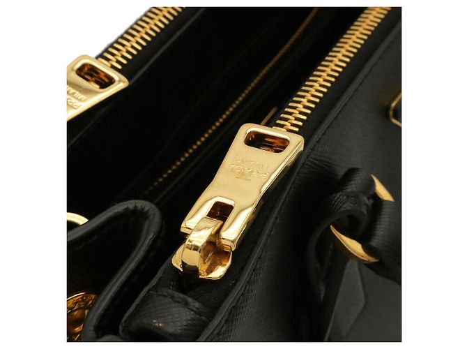 Borsa a tracolla Prada Galleria Triangle Nero - vista 6