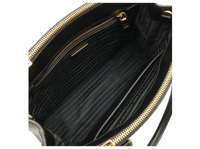 Borsa a tracolla Prada Galleria Triangle Nero - vista 8