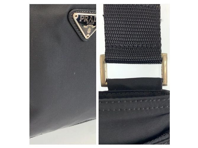 Pochette Prada Tessuto con logo triangolare Nero - vista 5