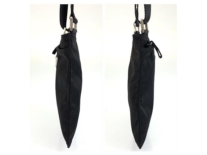 Pochette Prada Tessuto con logo triangolare Nero - vista 7