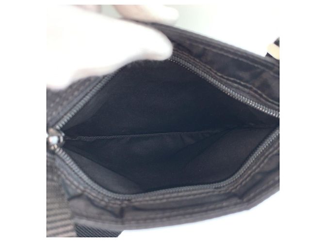 Pochette Prada Tessuto con logo triangolare Nero - vista 8