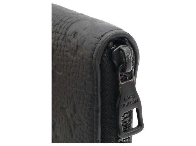 Louis Vuitton Monogram Trion Zippy Vertical Geldbörse Schwarz - Ansicht 4