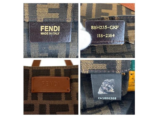 Borsa Tote Fendi Zucca Canvas Multicolore - vista 3