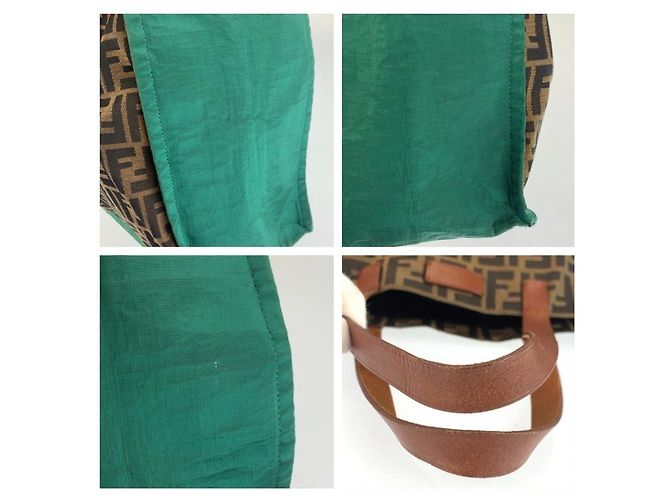 Borsa Tote Fendi Zucca Canvas Multicolore - vista 5