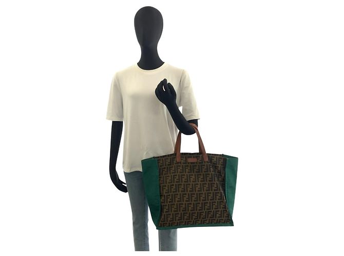 Borsa Tote Fendi Zucca Canvas Multicolore - vista 6