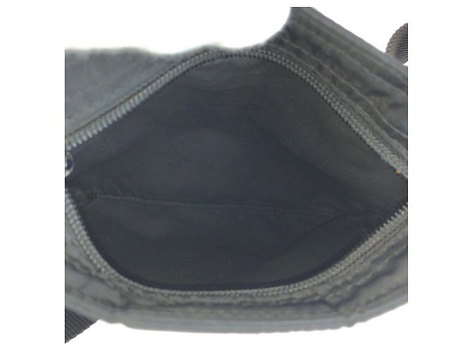 Prada Tessuto Triangle Logo Shoulder Bag Black - view 8