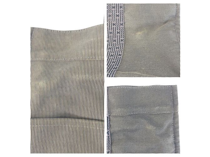 Hermès Sac cabas en toile Hermes Gris - vue 6